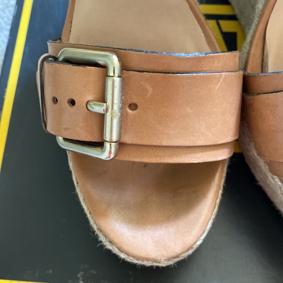 Pour La Victoire Jacqueline luggage nude platform sandals with ankle strap 9M - Picture 9 of 13